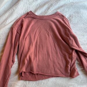 Forever 21 pink cropped sweatshirt